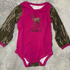 Carhartt Fuchsia and Camouflage Kids Bodysuit